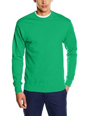 Fruit of the Loom Ss126m, Sweat-Shirt Homme, Vert - Vert Kelly, X-Large