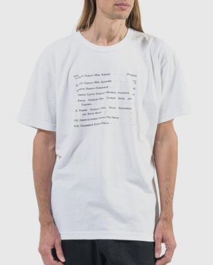 Short Sleeve Tee with Cacti Screenprint in White