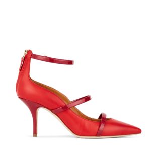 Red Robyn Patent Straps Two Tone Pumps