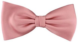 TigerTie pré-liée satin Nud papillon en rosé rose clair unicolor + boîte