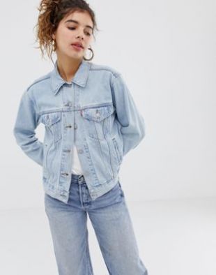 Levi's ex boyfriend denim trucker jacket