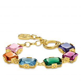 Bracelet manchette, ornée d'une pierre, pour femme, modèle