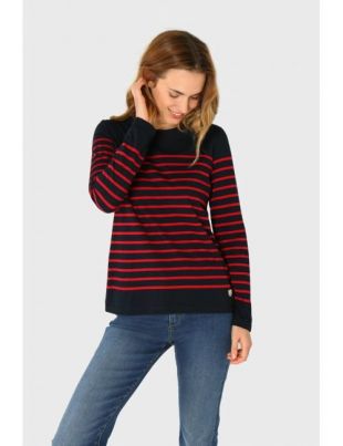 Marinière "mon Pirate" Baby - Coton Léger - Milk/Marine Deep ARMOR-LUX