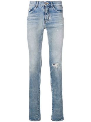 Saint Laurent Jean Skinny à Taille Basse