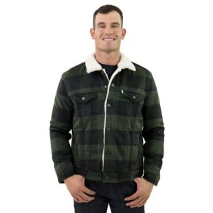 levi's green plaid jacket