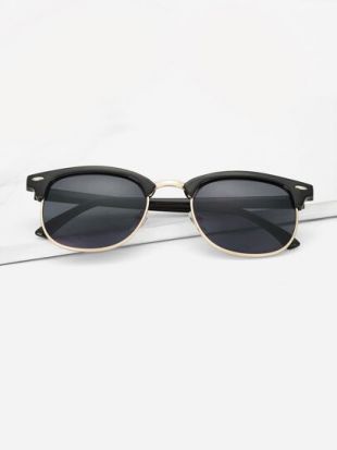 Lunettes de soleil à monture unicolore