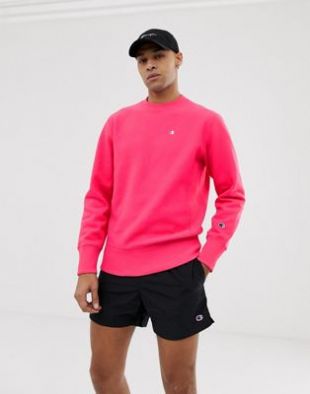 Champion sweatshirt with small logo in pink