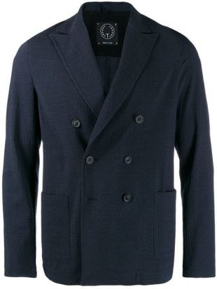 T Jacket Blazer à Boutonnière Croisée
