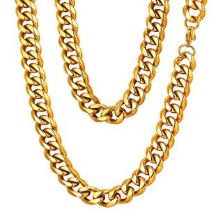Chaîne Collier Homme Maille Spiga 3mm Acier Inoxydable Ou Plaqué Or - Longueurs 45 à 75cm - FOCALOOK