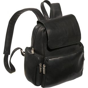 Royce Leather Tablet Ipad Backpack in Colombian Leather Laptop, Black, One Size