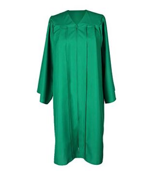 GradPlaza Unisex Adult Graduation Gown Economic Choir Robe Matte Gown Only Emerald Green
