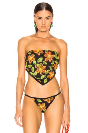 Bianca Bikini Top In Groovy Floral
