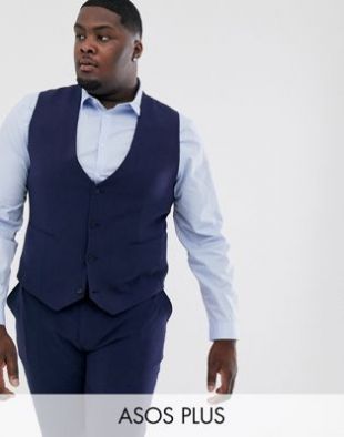 Asos Veston de costume super slim en Bleu marine