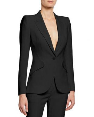 Classic Double-Breasted Suiting Blazer