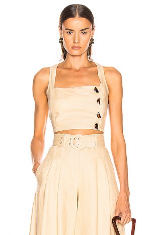 Pinafore Top in Champagne