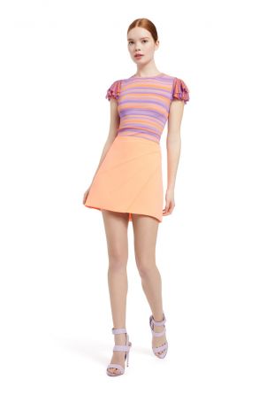 Kenia Ruffle Sleeve Fitted Top|