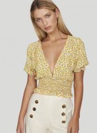 Faithful the brand marguerite floral yellow first light top