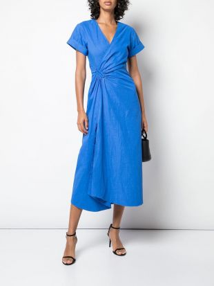 short sleeve Flared Midi Dress