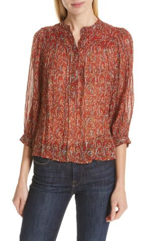 Colline Metallic Paisley Top