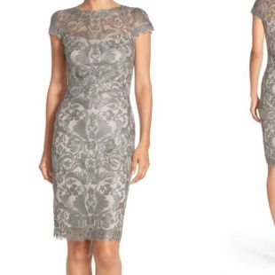 Illusion Yoke Lace Sheath Dress