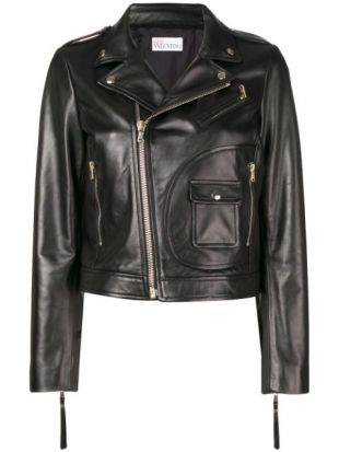 Red Valentino Leather Biker Jacket