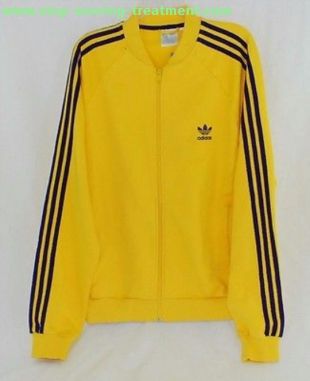 yellow adidas jacket black stripes