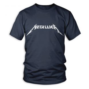 Metallica Glitch Logo T Shirt   Denim Blue | Metallica.com