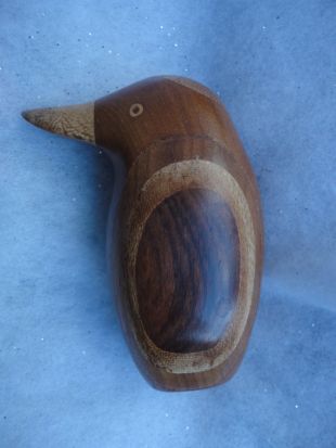 Vintage Hand Carved Maple Birch Penguin, Wood Penguin, Desk Penguin, Penguin, Small Hand Made Wood Penguin, Penguin Collector, Small Penguin