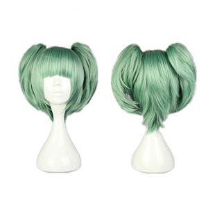 COSPLAZA Perruque Kaede Kayano Assassination Classroom courte vert Clip On Pony Anime Cosplay Wigs