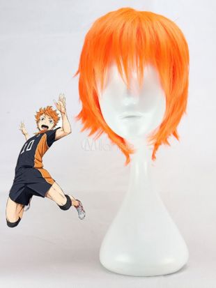 Toussaint Cosplay Perruque en fibre résistante à la chaleur Haikyu de Hinata Syouyou