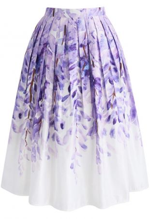 Chicwish Jupe mi-longue imprimé à fleurs