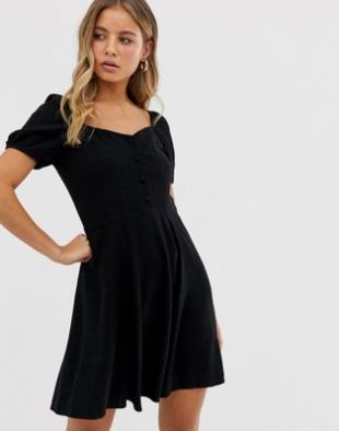 Robe boutonnée Noire
