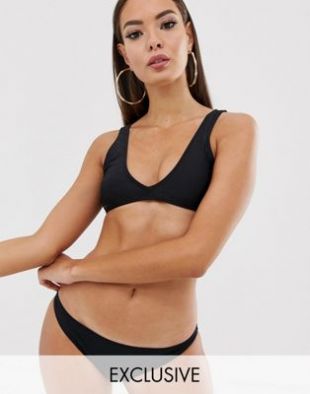 Mix and Match Haut de bikini encolure carrée Noir