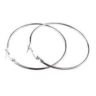 Wicemoon minimaliste géométrique Cercle rond Boucles d'oreilles bijoux pour femme fille 6/7 cm, Alliage, 7 cm