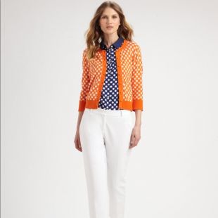 Orange Kati Printed Cardigan Size Med