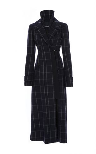Feria Plaid Teresa Wool Coat