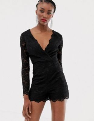 topshop lace playsuit