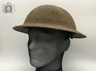 WW1 World War One British Canadian Mark I Brodie Combat Helmet
