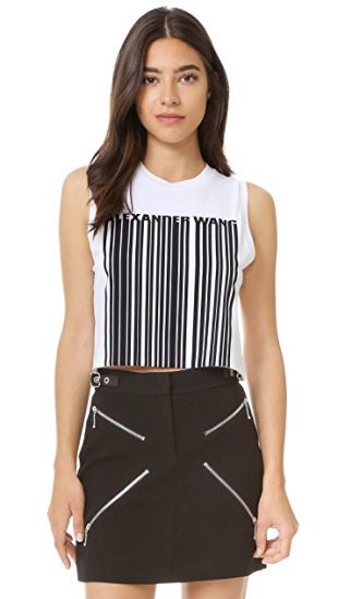 Alexander Wang Crop Top with Printed Barcode