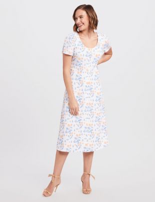 Floral Button Front Dress