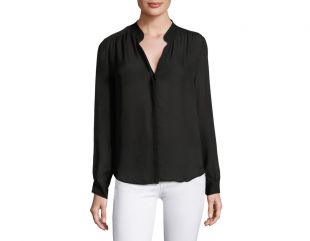 L'agence - Bianca Buttoned Silk Blouse