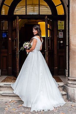 White Wedding Dress Custom Made worn by Ainsley Rebecca