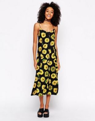 Ariane Maxi Dress in Sunflower Print