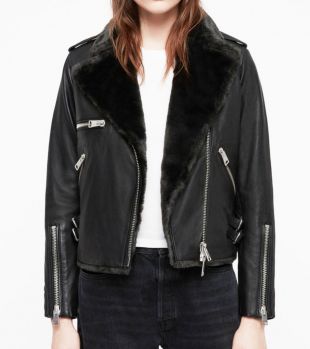 Higgens lux leather biker jacket best sale