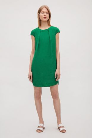 Soft pleat A line dress