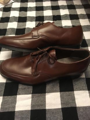 Nouveau stock d’invendus VINTAGE Mark II par 10 eee semelle en cuir de Jarman derby en cuir marron chaussures fabriqué au Canada