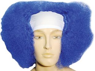 Ultimate Halloween Costume UHC Bald Curly Clown Wig Funny Theme Party Halloween Costume Accessory, Green/White