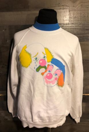 Vintage des années 80 Funny clowns des années 1980 Sweatshirt/le clown Sweatshirt/80 s mode Sweatshirt XL