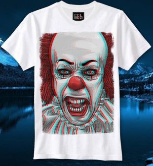 T Shirt Pennywise le clown il es Stephen King horreur Zombie nous tous flotter ici rétro vintage culte film