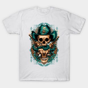 teepublic - Cowboy Skull T-Shirt